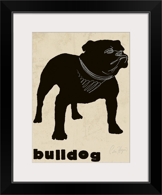 Black bulldog silhouette with bulldog typography.