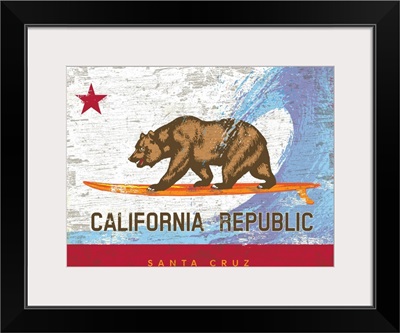 California Surf Bear Flag, Santa Cruz