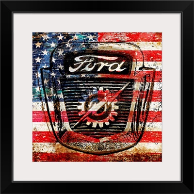 Old Ford Stars and Stripes Logo