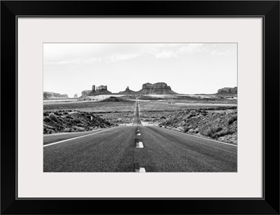 Black And White Arizona Collection - Monument Valley Road