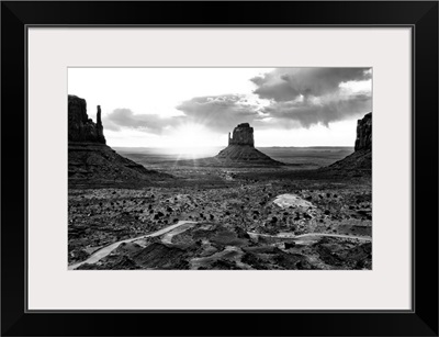 Black And White Arizona Collection - Monument Valley Sunset