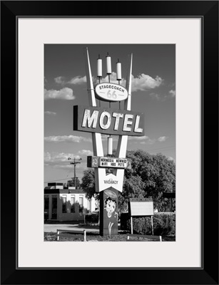 Black And White Arizona Collection - Motel Route 66