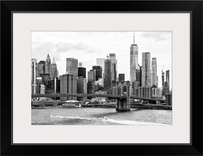 Black And White Manhattan Collection - Brooklyn Bridge East River