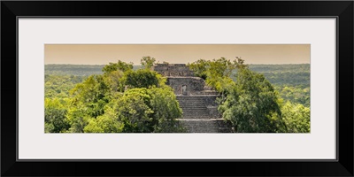 Calakmul, Ancient Maya City within the Jungle at Sunset