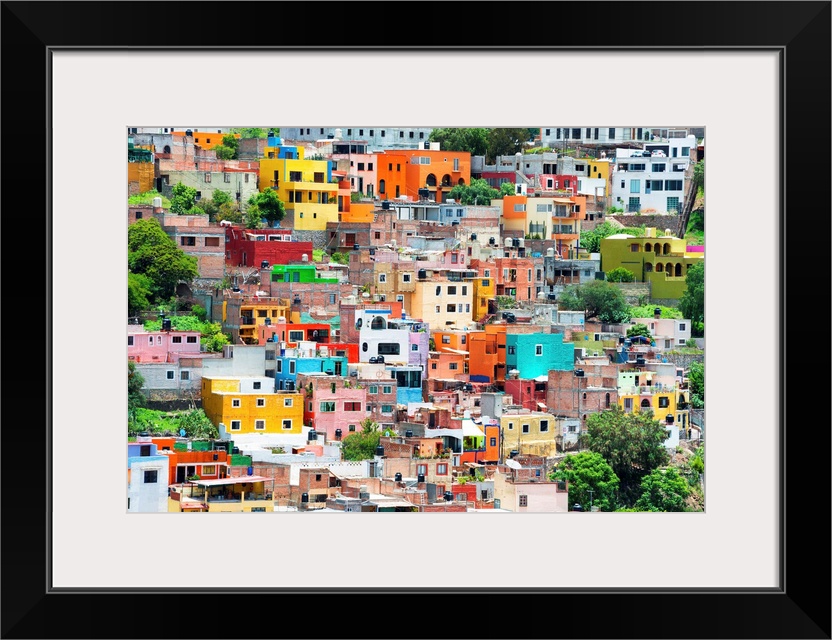 Colorful cityscape photograph of Guanajuato, Mexico. From the Viva Mexico Collection.