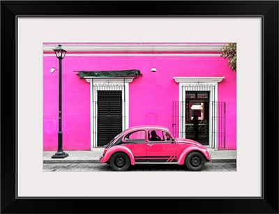 Deep and Hot Pink VW Beetle Car