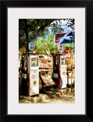 Gas Station, Wild West Painting Series