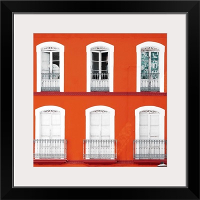 Made in Spain Square Collection - Orange Facade of Traditional Spanish Building