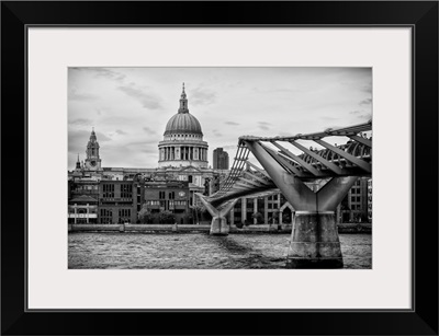 Millennium Bridge and St. Paul's Cathedral, London