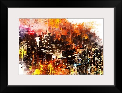 NYC Watercolor Collection - Colorful Night