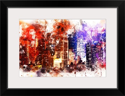 NYC Watercolor Collection - Manhattan by Night