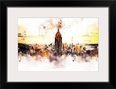 NYC Watercolor Collection - Sunset Skyline