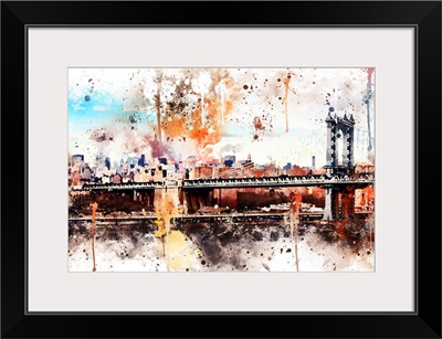 NYC Watercolor Collection - The Manhattan Bridge