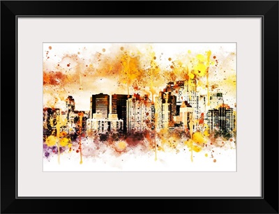 NYC Watercolor Collection - Yellow Skyline