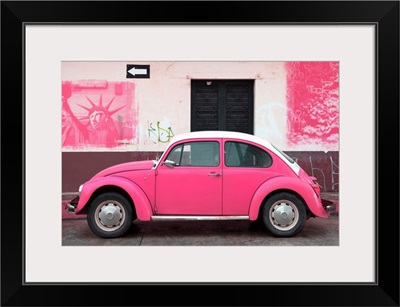 Pink VW Beetle Car and American Graffiti