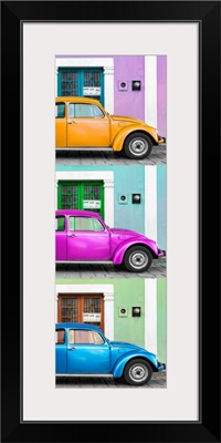 Three VW Beetle Cars with Colors Street Wall XX