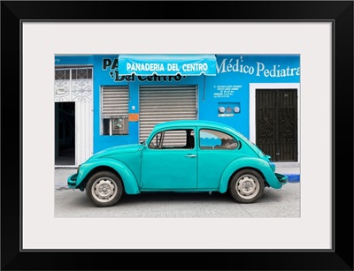 Turquoise Volkswagen Beetle Car