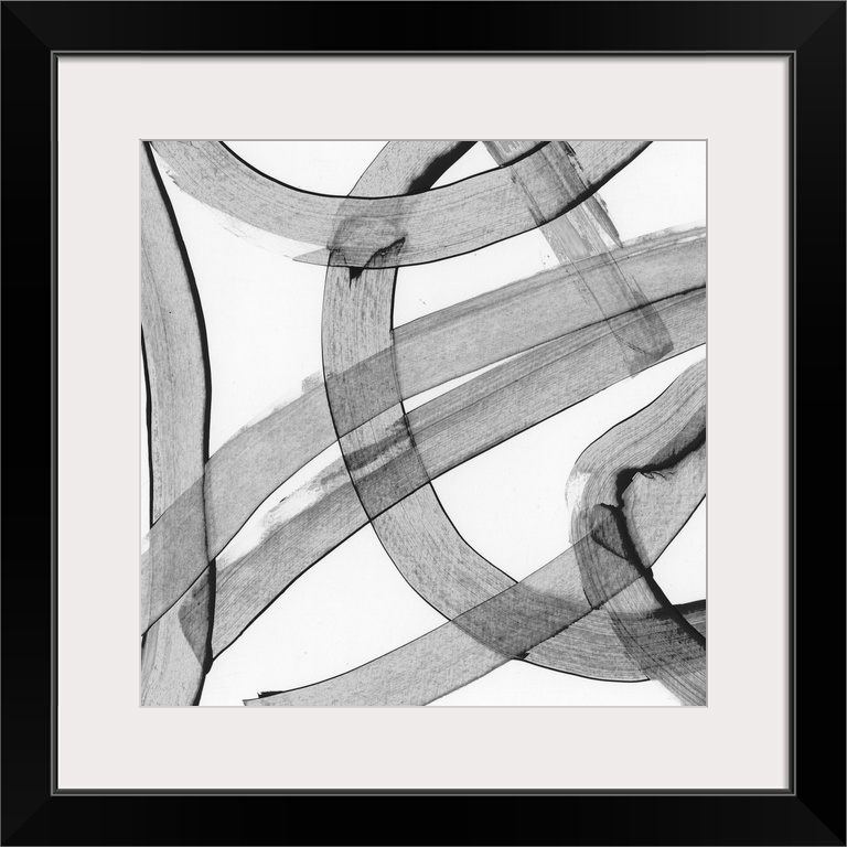 Abstract art made of large, swirling grey strokes.