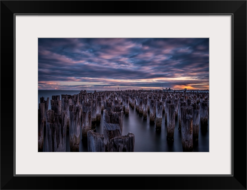 Windy sunset at Princes Pier, Melbourne