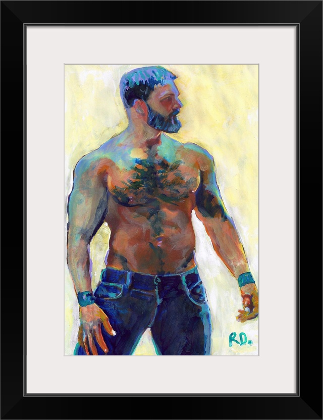 Bear In Blue Jeans by RD Riccoboni. Sexy picture of a shirtless man with a beard.