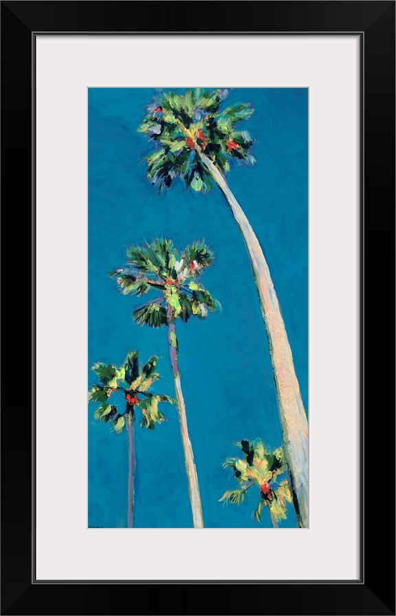 Blue Sky and Palm Trees, A Little Piece of Heaven, painting by artist RD Riccoboni.