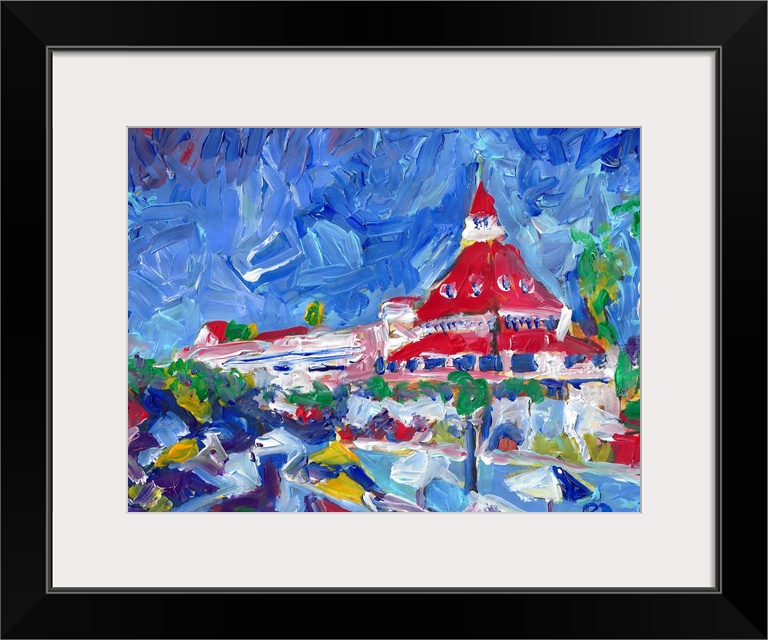 Hotel del Coronado Poolside Abstract by artist RD RIccoboni