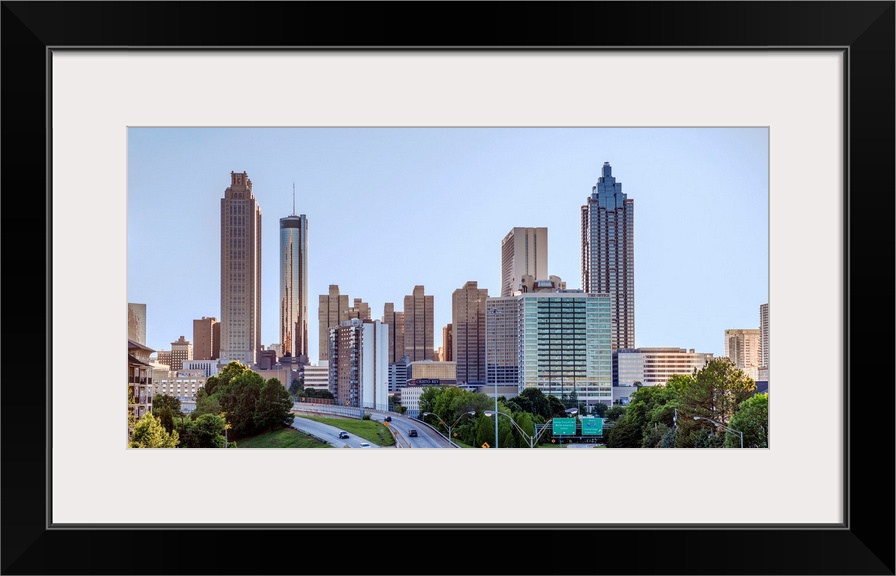 Atlanta city skyline from the east side in Georgia.