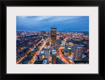 Boston Skyscrapers in the Evening