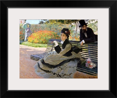 Camille Monet (1847-1879) on a Garden Bench