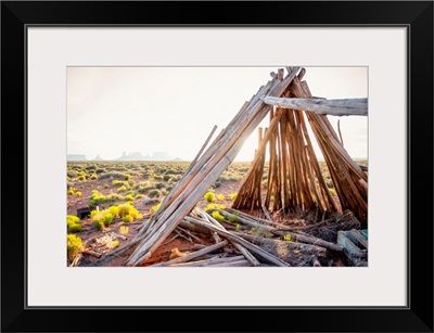 Derelict Tipi Shelter In Monument Valley, Arizona