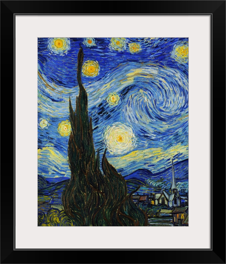 The Starry Night (1889) by Vincent Van Gogh.