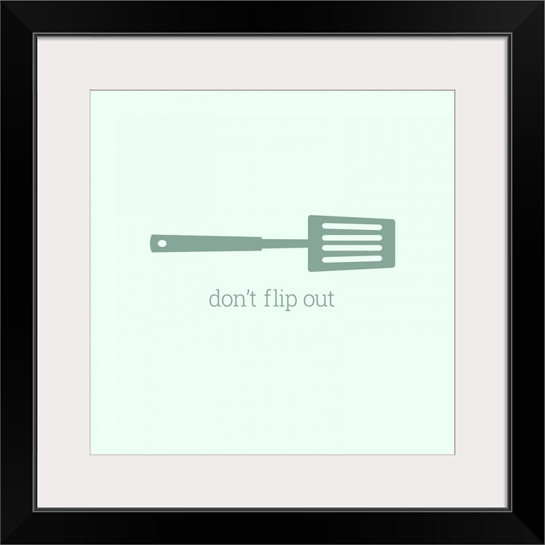 Minimalist kitchen art with a retro vibe, combining everyday phrases with kitchen tools and food.