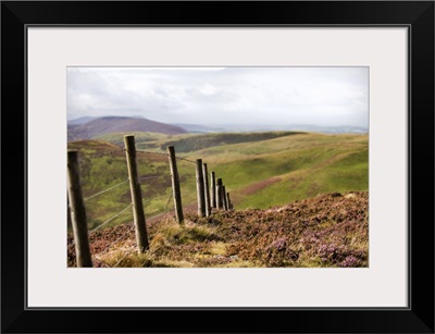 Fence Through Rolling Hills, Edinburgh