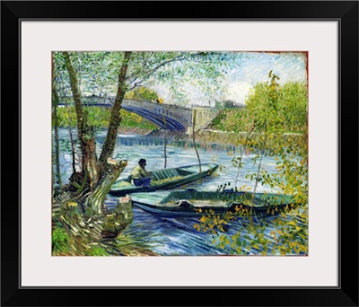 Fishing in Spring, the Pont de Clichy (Asnieres)