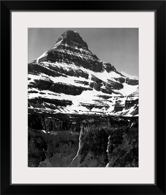 Glacier National Park, Vertical, Full View Of Snow Covered Mountain