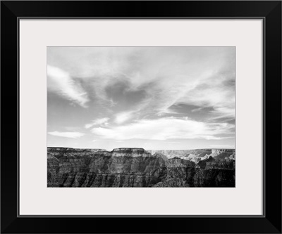 Grand Canyon National Park, Canyon Edge, Low Horizon, Clouded Sky