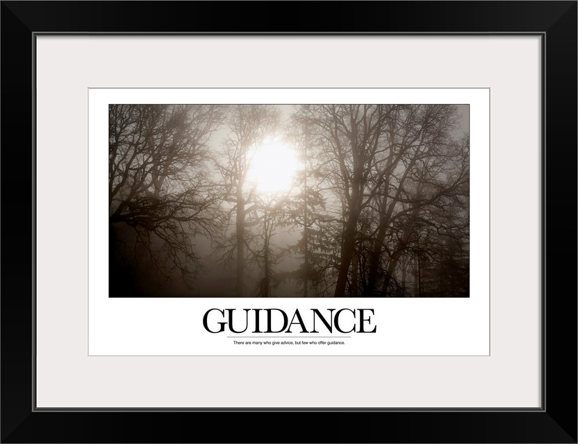 Guidance: There are many who give advice, but few who offer guidance.