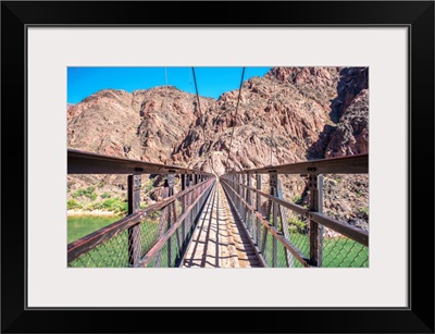 Kaibab Suspension Bridge, Colorado River In Grand Canyon National Park, Arizona