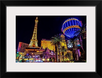 Las Vegas Strip - Eiffel Tower and Hot Air Balloon