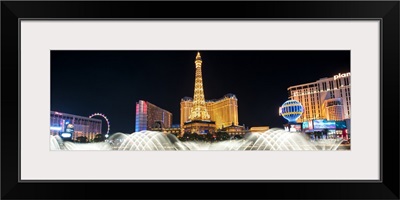 Las Vegas Strip with Bellagio Fountains