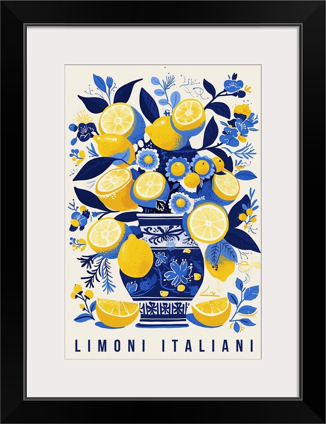Limoni Italiani - Retro Food Advertising Poster