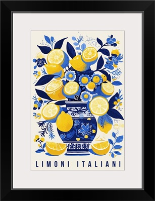 Limoni Italiani - Retro Food Advertising Poster