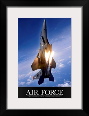 Military Poster: An F-15E Strike Eagle pops flares