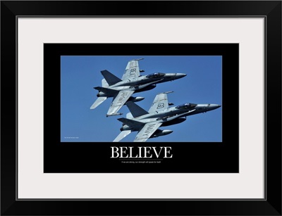 Military Poster: Two F/A-18C Hornets in flight