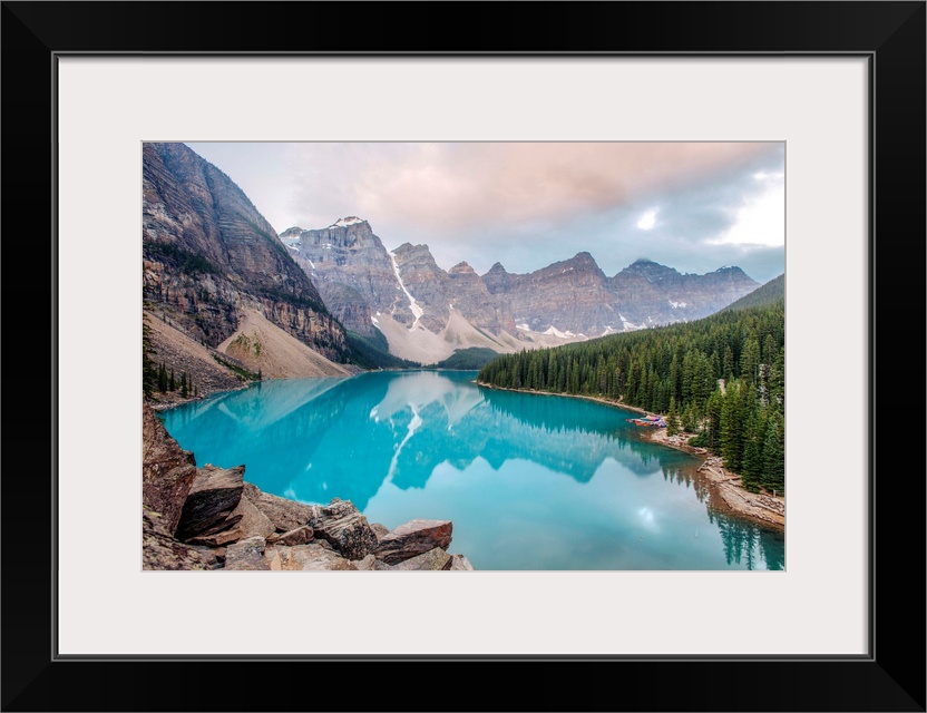 View of Moraine Lake in Banff National Park, Alberta, Canada.