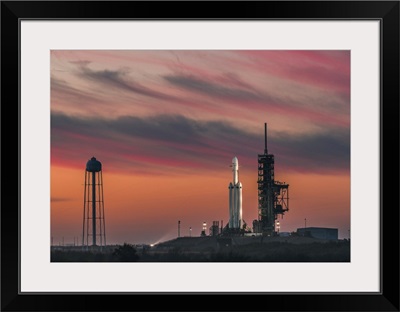 Morning Of Falcon Heavy Demo Mission, Kennedy Space Center, Florida