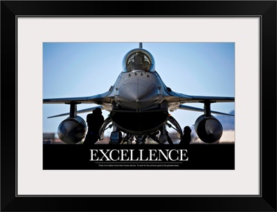 Motivational Poster: Air Force Poster: U.S. Air Force crew chiefs do pre-flight checks