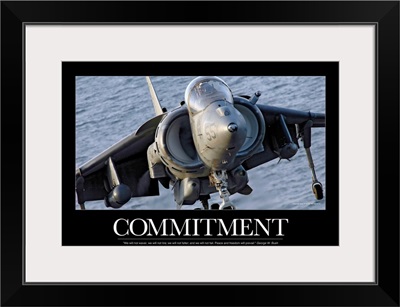 Motivational Poster: Close-up view of an AV-8B Harrier II