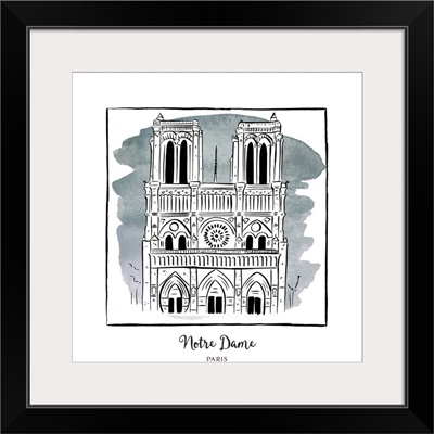 Notre Dame - Brushstroke Buildings