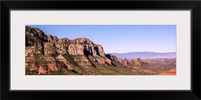 Panoramic Of Rock Formations In Sedona, Arizona